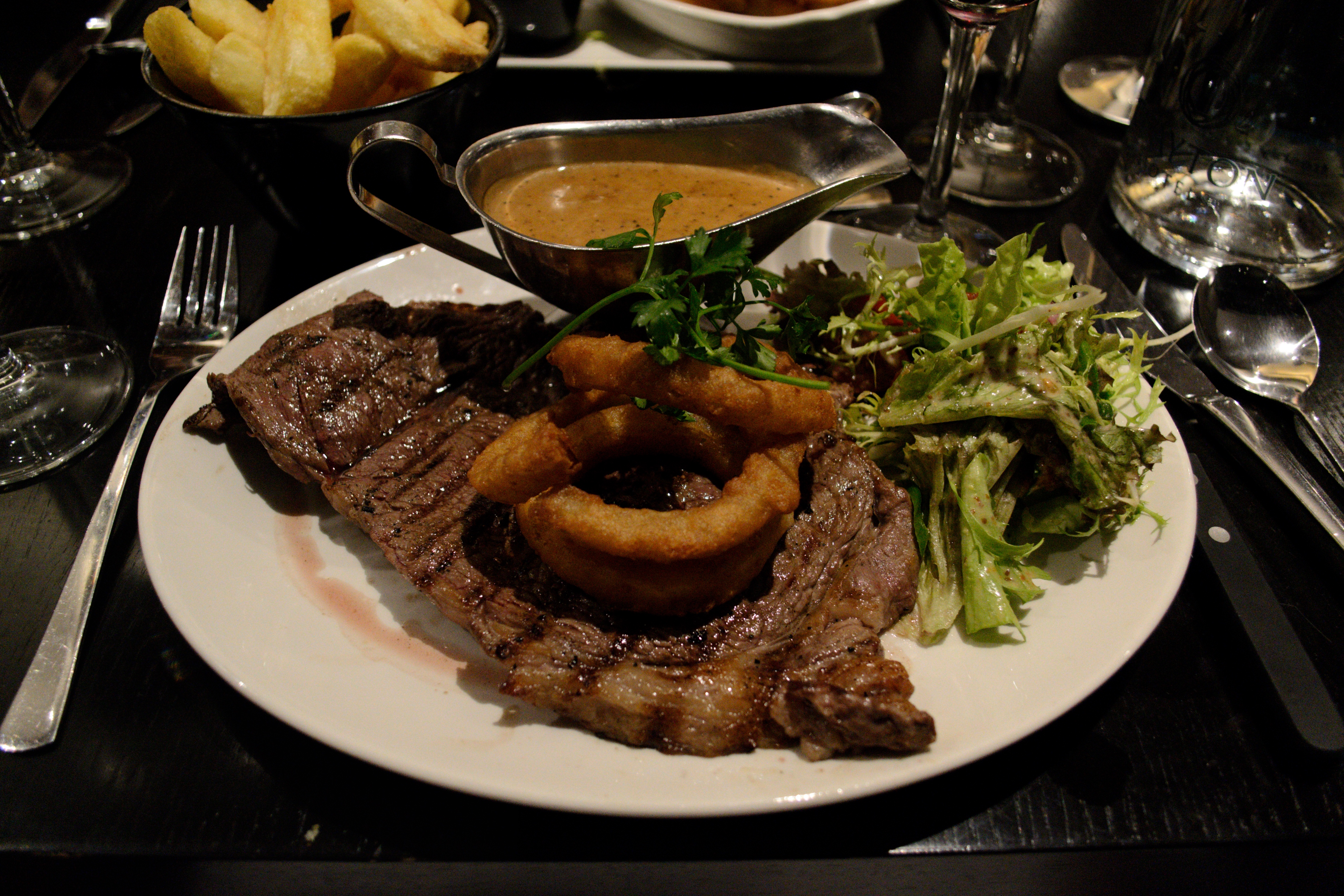 steak dinner at Clayton Hotel Limerick 